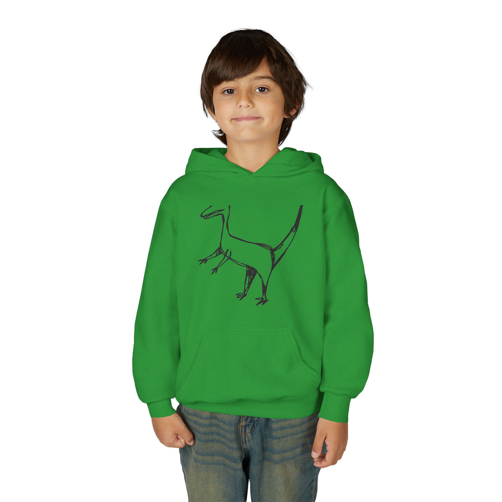 Youth Hoodie — Raptor Dino Design