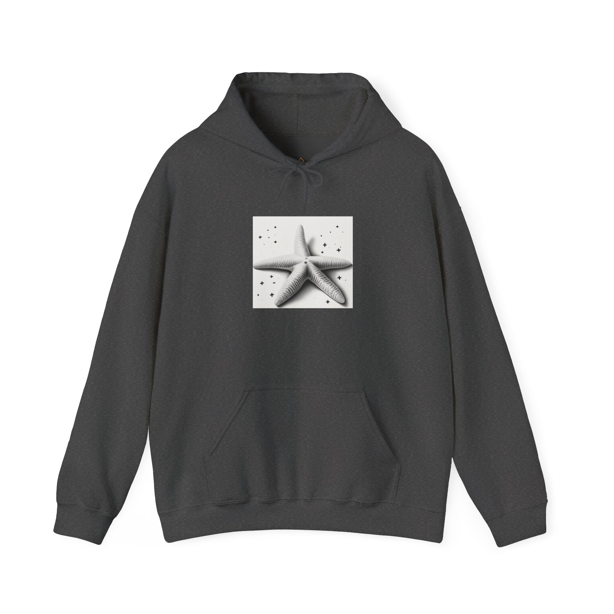 Starfish Beach Hoodie — Minimal Coastal Graphic Pullover