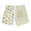 Daisy Floral Swim Trunks — White & Yellow All-Over Print