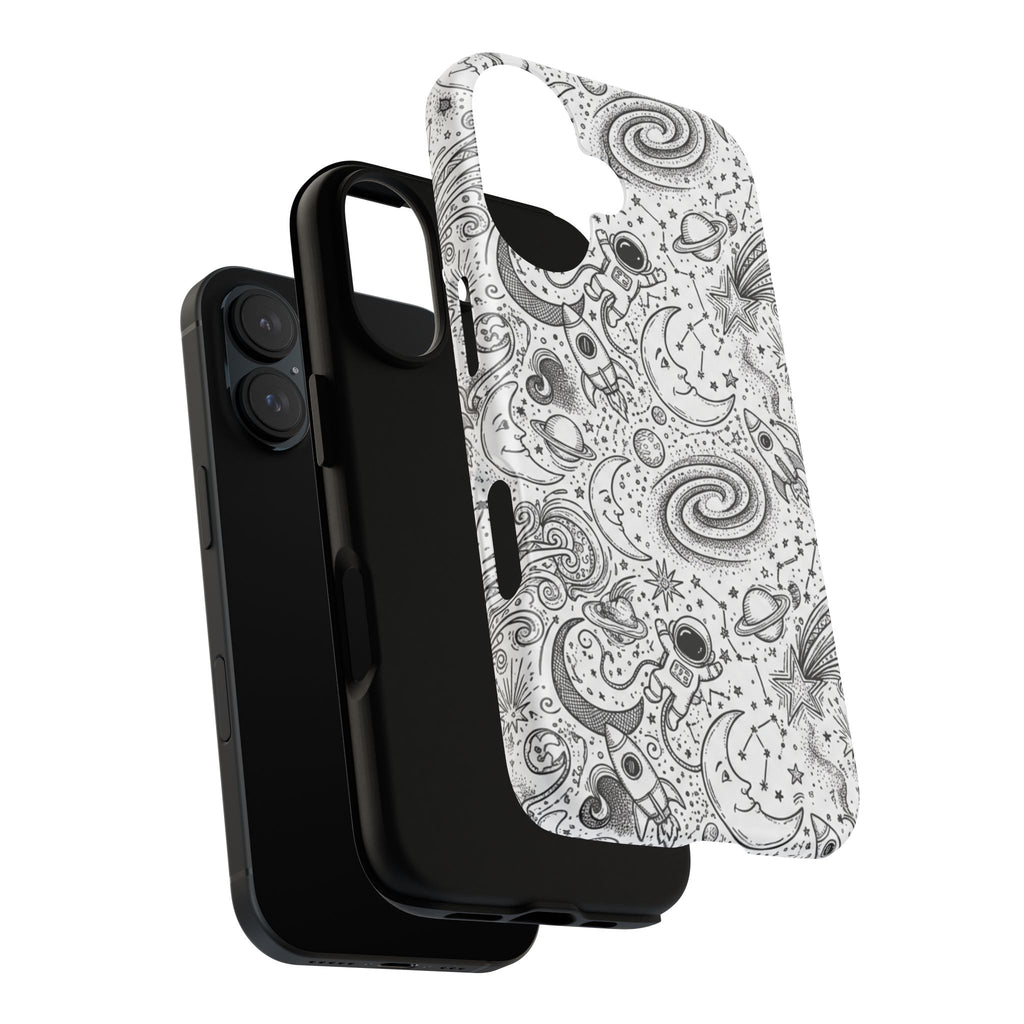 Iphone 16 series Space doodle case