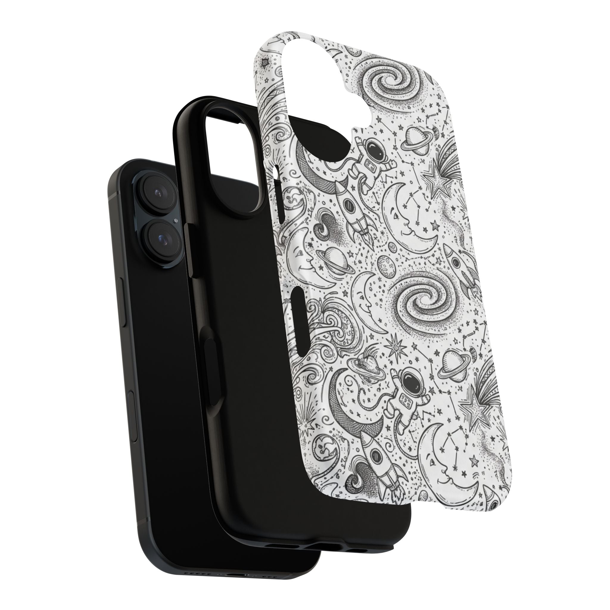 Iphone 16 series Space doodle case