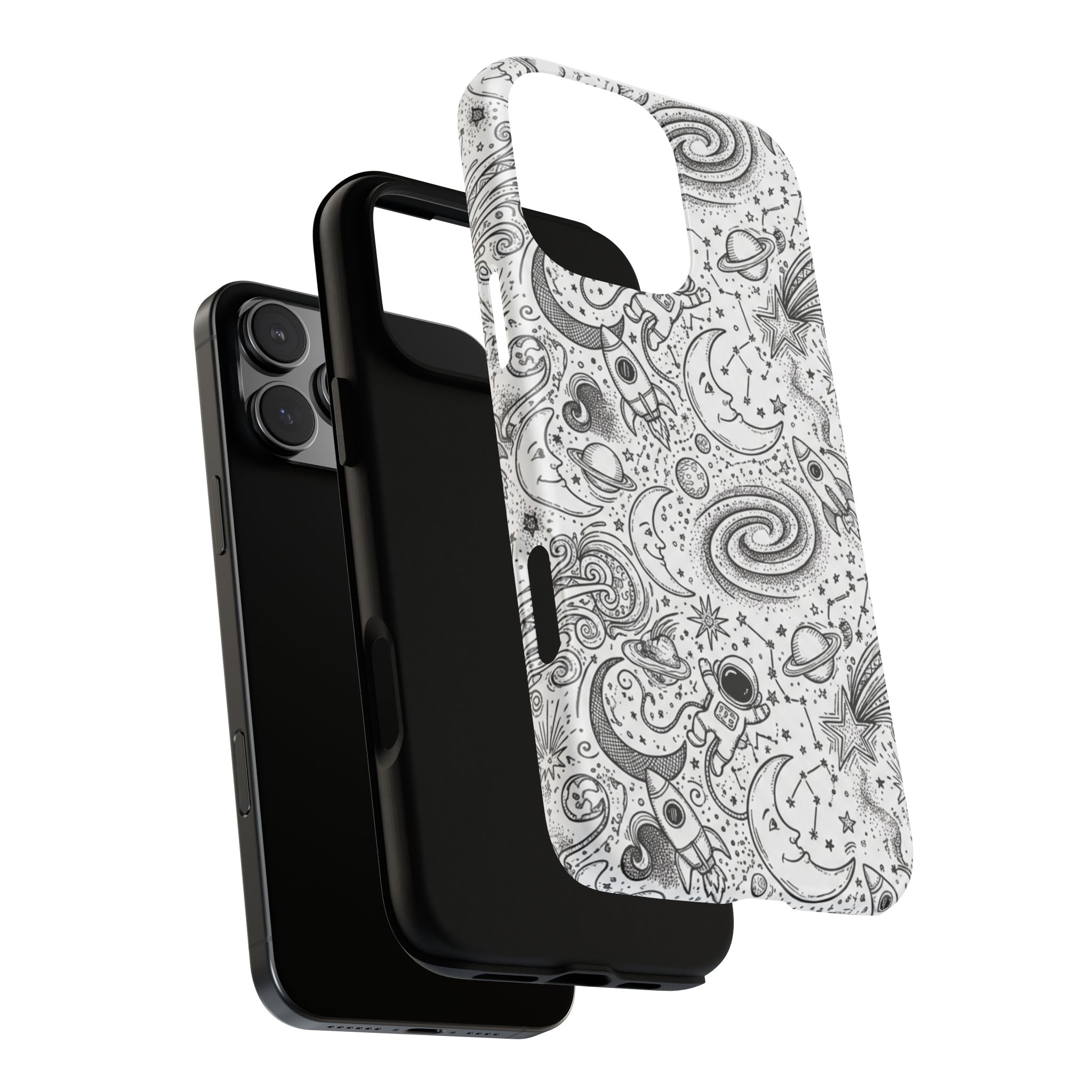 Iphone 16 series Space doodle case