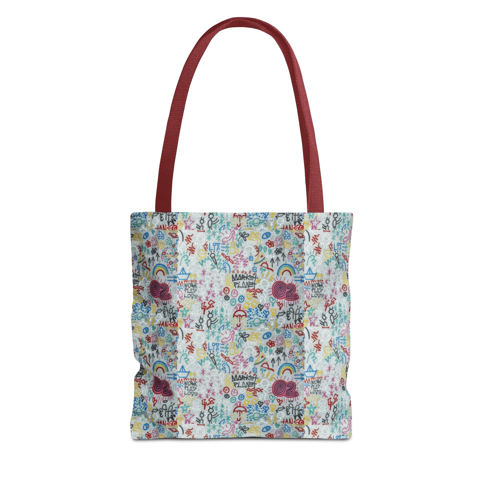 Whimsical Rainbow -All-Over Print Cute Pattern Tote Bag